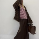 cardigan corto senza bottoni peneri